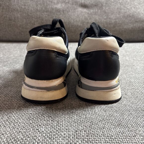 PREMIATA Conny Logo Patch Sneakers In Blue 483  Made In Italy SZ Euro 37/US 6.5 - Picture 8 of 10